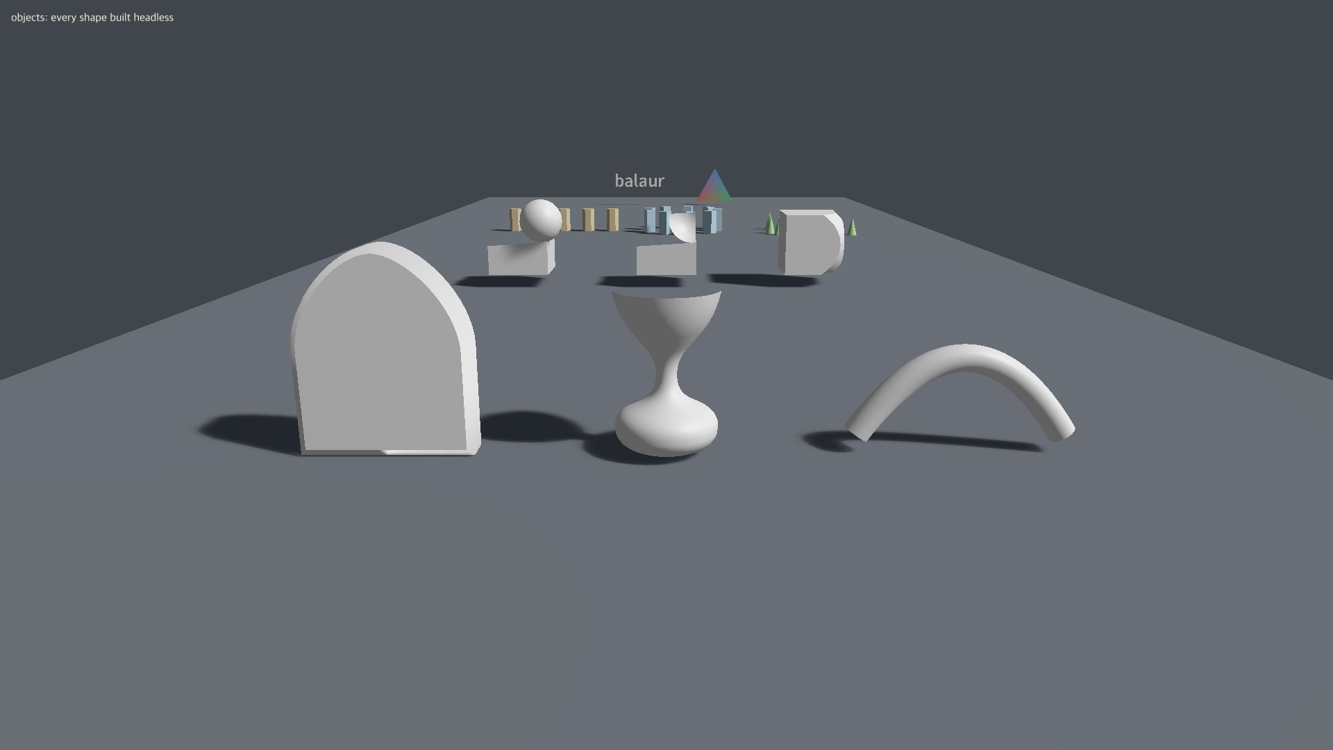 An arch extruded, a goblet revolved, a rail swept