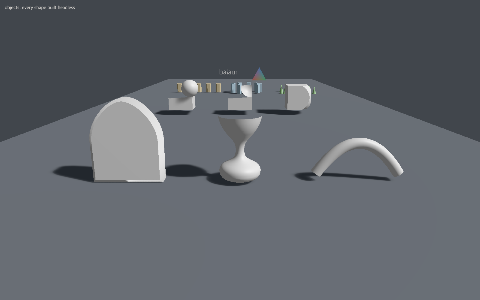 An arch extruded, a goblet revolved, a rail swept
