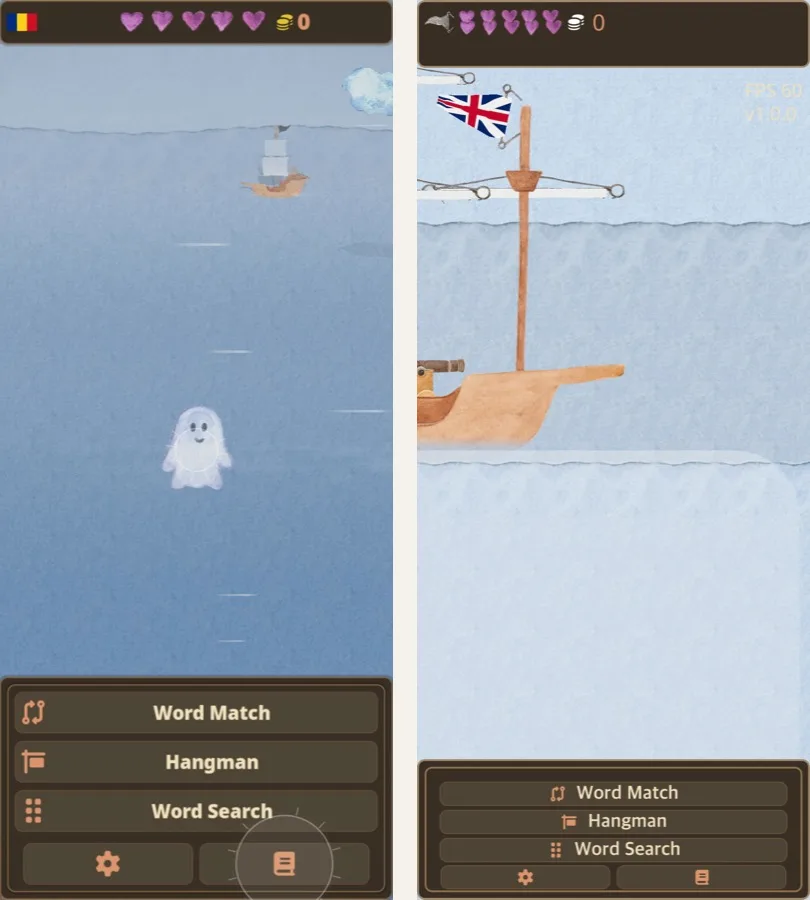 Godot on the left, the port on the right